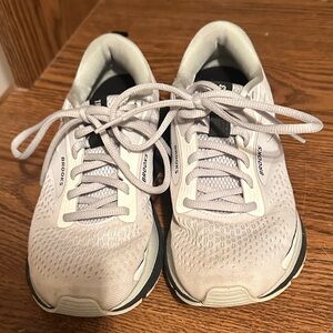 Brooks White Running Shoes with Black Accents